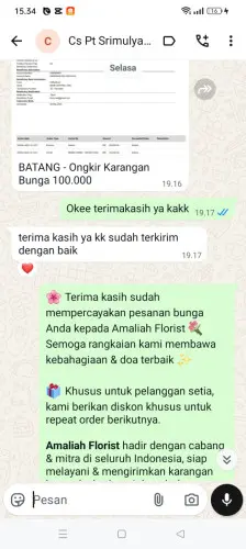 Testimonial Papan Bunga asem margaluyu